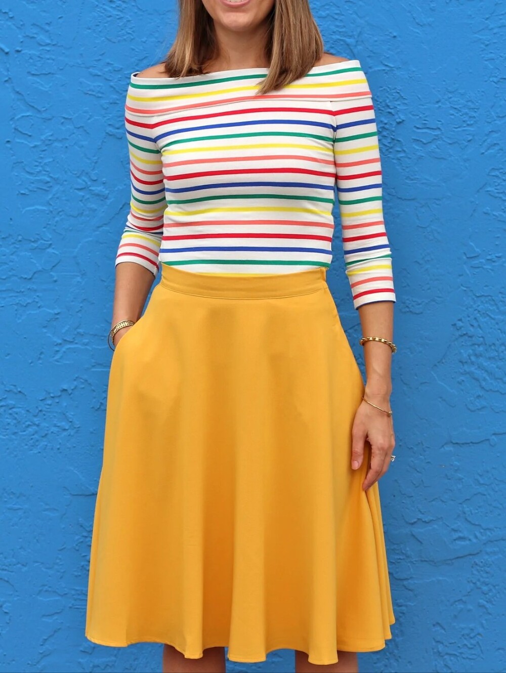 Modcloth Mustard Yellow A-Line Skirt